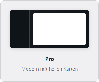 Zeigt eines schematische Darstellung des Pro Theme.